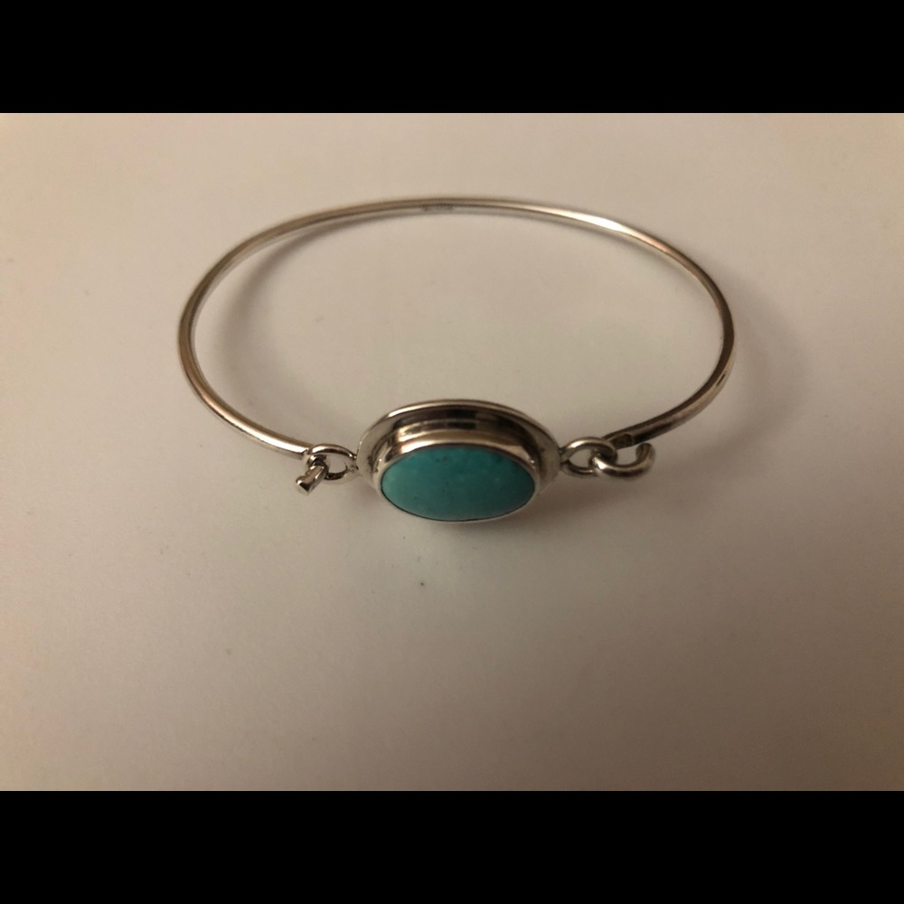 Sterling silver and turquoise bracelet